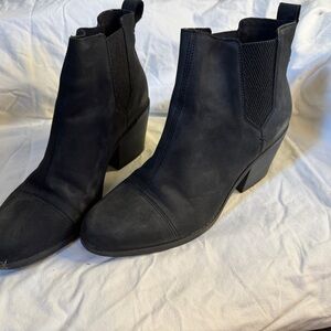 Toms Black Ankle Everly Booties, Black